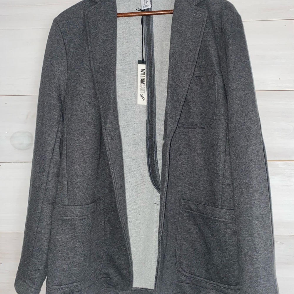 NWT William Rast by Justin Timberlake Grey Knit Blazer, Medium